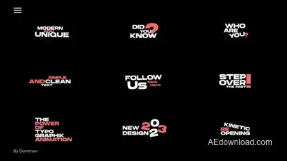 Kinetic Typography 1.0 | AE Titles template preview