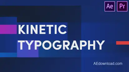 Kinetic Typography Titles template preview
