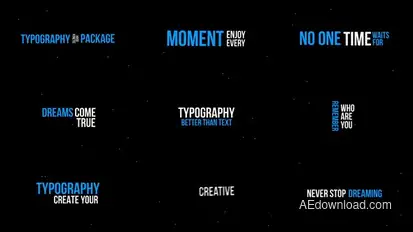 Kinetic Typography Elements template preview