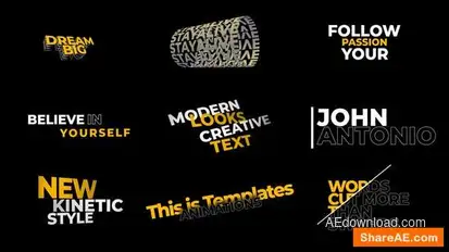 Videohive Kinetic Typography 46668104 Titles template preview
