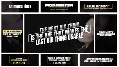 Kinetic Typography Titles template preview