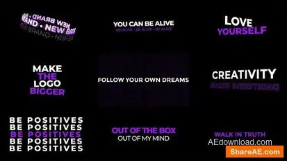 Videohive Kinetic Typography 46902742 Titles template preview