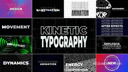 Kinetic Typography Titles template preview