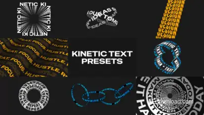 Kinetic Typography Titles template preview