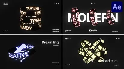 Kinetic Typography for After Effects Titles template preview