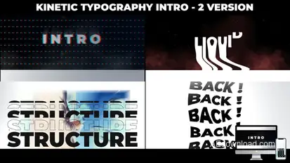 Kinetic Typography Intro Elements template preview
