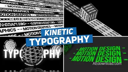 Kinetic Typography Pack - looping animation broadcast-packages template preview