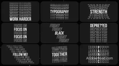 Kinetic Typography Text Titles 3.0 | After Effects Titles template preview