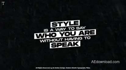 Kinetic Typography Titles Titles template preview