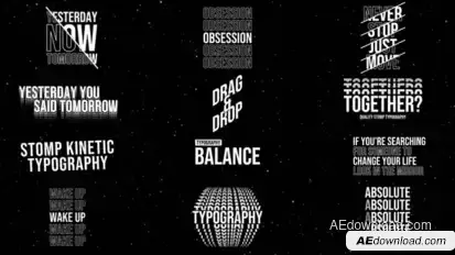 Kinetic Typography Titles | After Effects Titles template preview