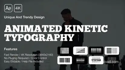 Kinetic Typography Titles | After Effects Titles template preview