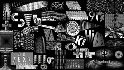 Kinetic Typography Trending Posters broadcast-packages template preview