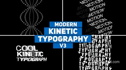 Kinetic Typography v3 Titles template preview