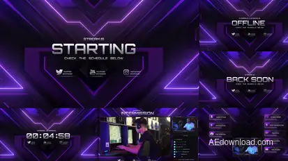 Stream Gaming Pack Titles template preview