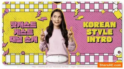 Korean Style Colorful Intro Openers template preview