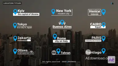 Location Titles | After Effects Elements template preview