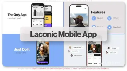 Laconic Mobile Application Promo Product Promo template preview