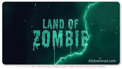 Land of Zombie Trailer Video Displays template preview