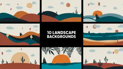 Landscape Backgrounds Elements template preview