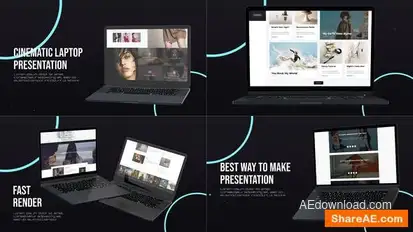 Laptop Mockup Promo Openers template preview