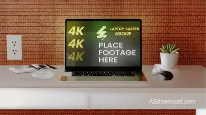 Laptop On Desk Opener Mockup Openers template preview