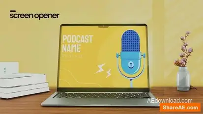 Laptop Screen Opener Mockup Scene Openers template preview