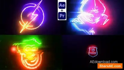 Videohive Laser Energic Logo Reveal (AE+Pre) Logo Stings template preview