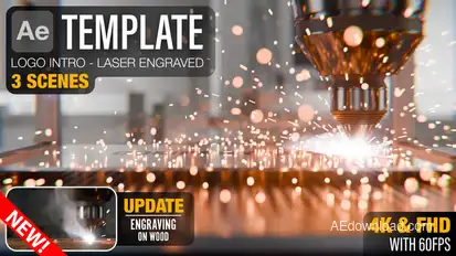 Laser Engraved Logo Reveal - AE Template Logo Stings template preview