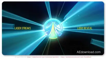 Laser Streaks Logo Reveal Logo Stings template preview