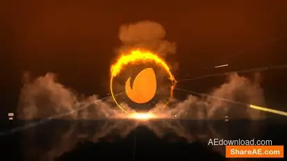 Lasers Smoke Logo Stings template preview