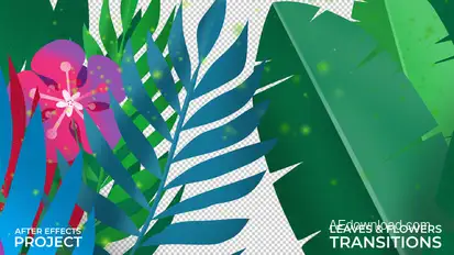 Leaves & Flowers Transitions Elements template preview