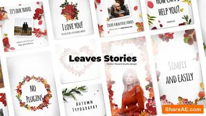 Leaves Stories Openers template preview