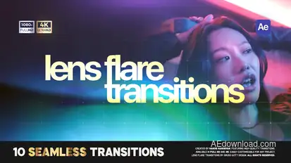 Lens Flare Transitions Elements template preview