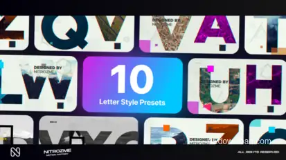 Letters Typography Vol. 01 Titles template preview