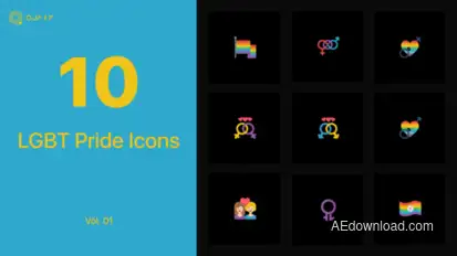 LGBT Icons Vol. 01 Elements template preview