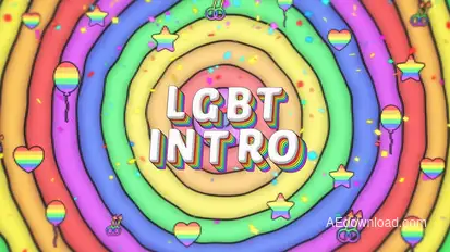 LGBTQ Pride Intro Logo Stings template preview