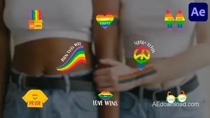 LGBTQ+ Titles for After Effects Titles template preview