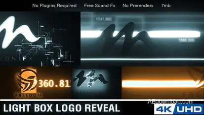 Light Box Logo Reveal Logo Stings template preview