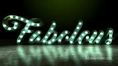 Light Bulb Sign Logo Stings template preview