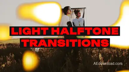 Light Halftone Transitions Elements template preview