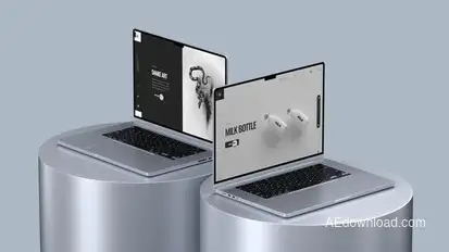 Light Laptop Mockups - 4K UltraHD Product Promo template preview