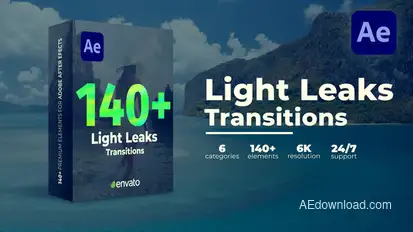 Light Leaks Transitions Elements template preview