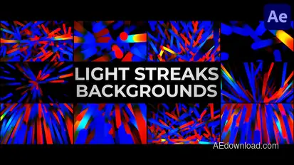 Light Streaks Backgrounds for After Effects Elements template preview