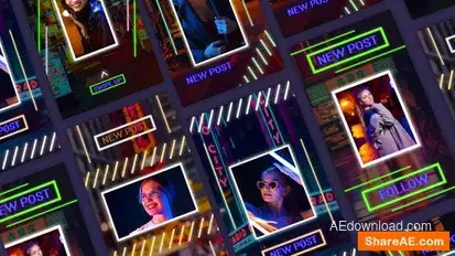 Videohive Light Transition Instagram Story Frames After Effects Template Elements template preview