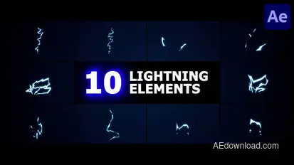 Lightning Elements | After Effects Elements template preview