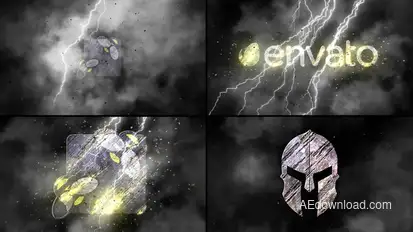 Lightning Storm & Damage Logo Logo Stings template preview
