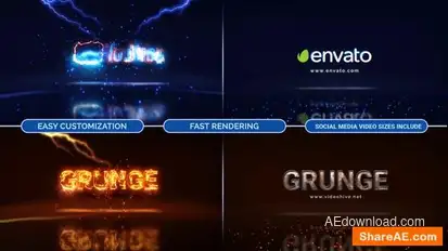 Lightning Storm Electricity Logo Logo Stings template preview