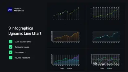 Line Chart Infographics Infographics template preview