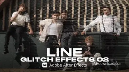 Line Glitch Effect 02 Ae Elements template preview