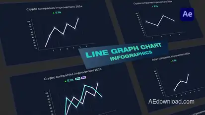 Line Graph Chart Infographics Infographics template preview